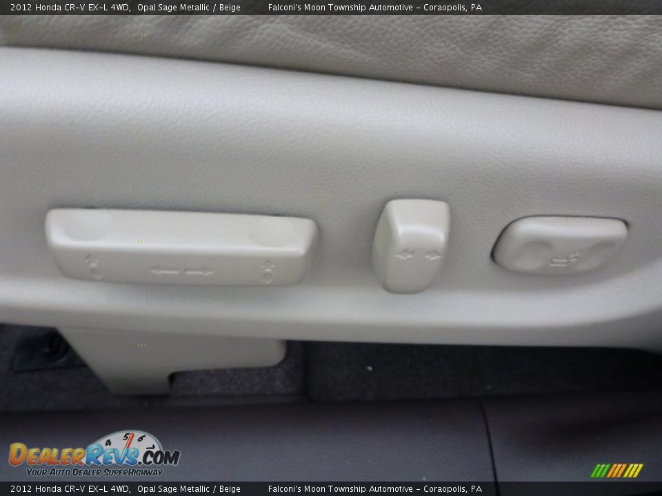 2012 Honda CR-V EX-L 4WD Opal Sage Metallic / Beige Photo #18