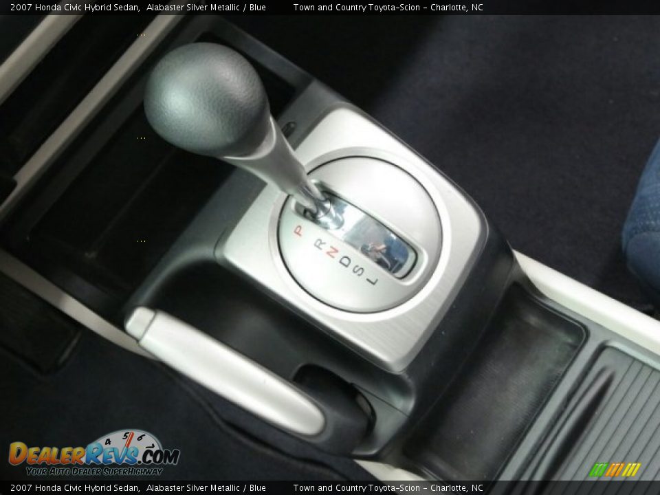 2007 Honda Civic Hybrid Sedan Alabaster Silver Metallic / Blue Photo #35