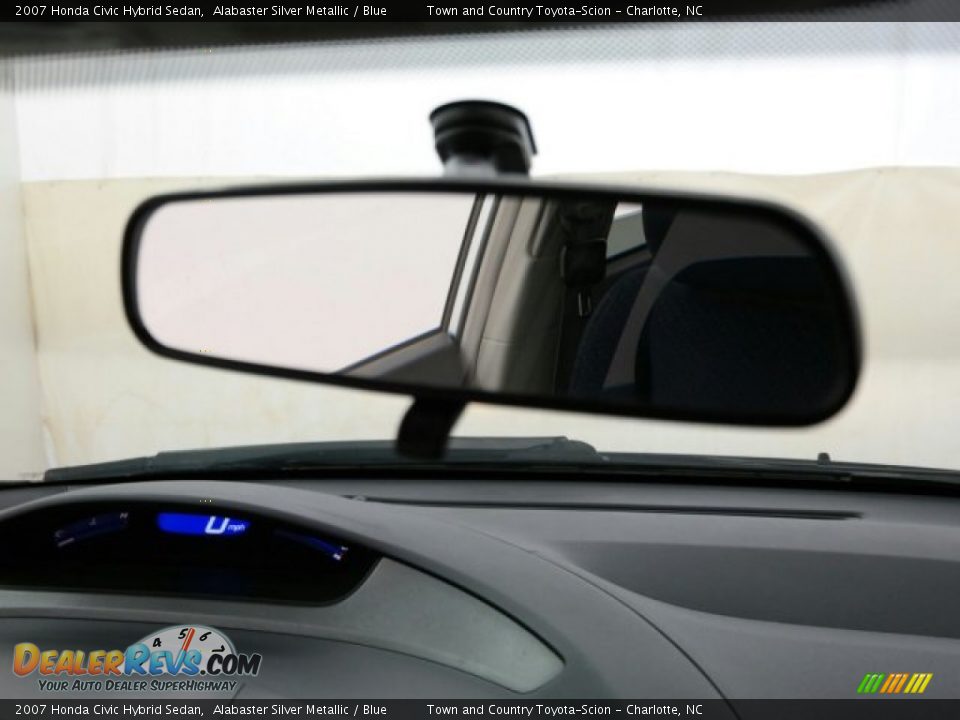 2007 Honda Civic Hybrid Sedan Alabaster Silver Metallic / Blue Photo #36