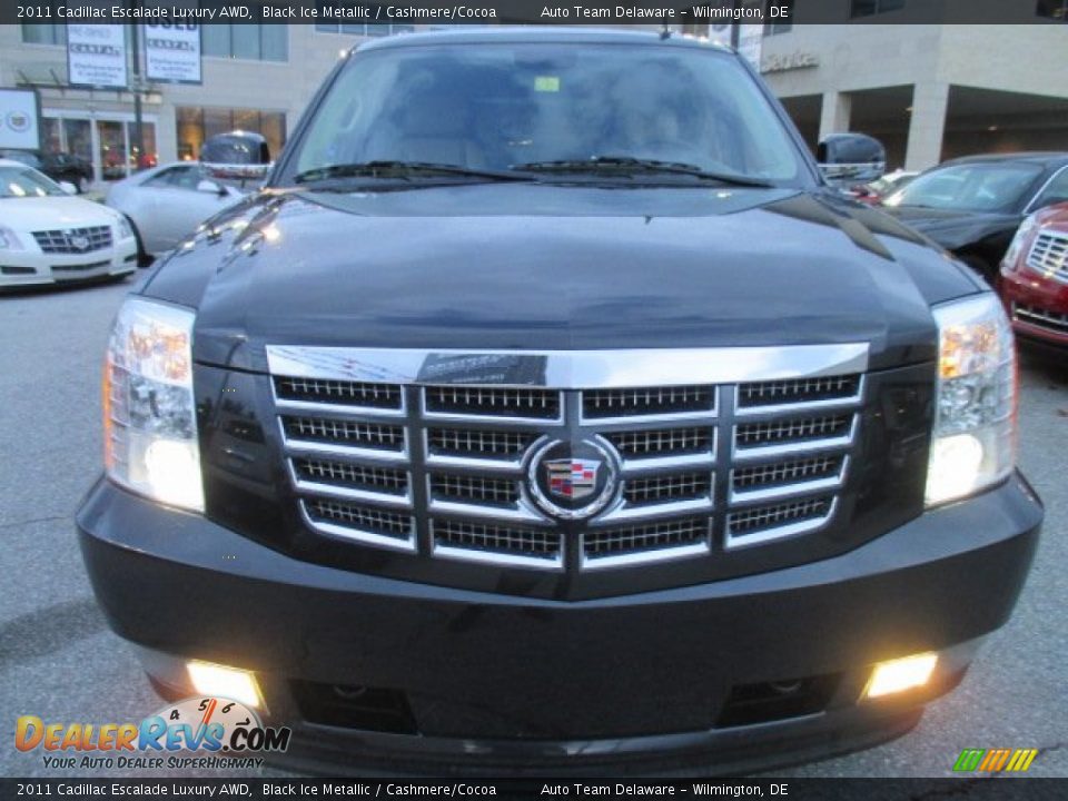 2011 Cadillac Escalade Luxury AWD Black Ice Metallic / Cashmere/Cocoa Photo #9
