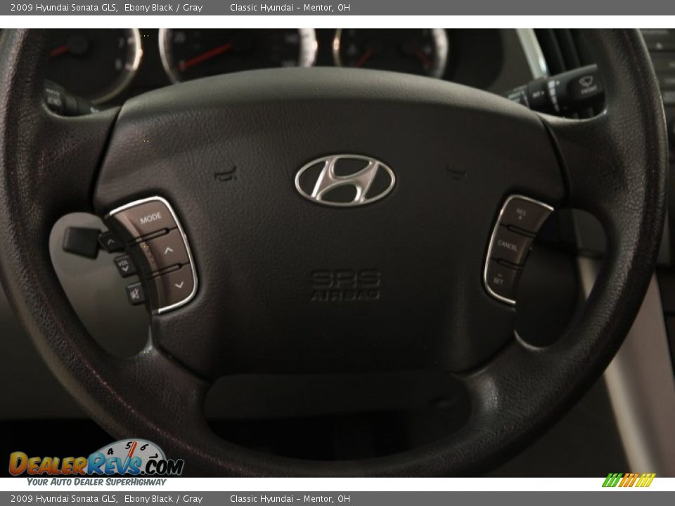 2009 Hyundai Sonata GLS Ebony Black / Gray Photo #6