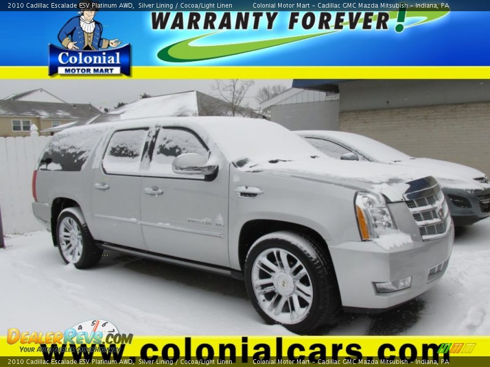 2010 Cadillac Escalade ESV Platinum AWD Silver Lining / Cocoa/Light Linen Photo #1