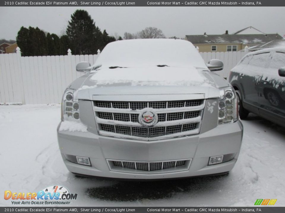 2010 Cadillac Escalade ESV Platinum AWD Silver Lining / Cocoa/Light Linen Photo #2