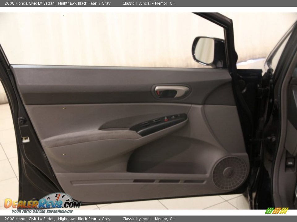 2008 Honda Civic LX Sedan Nighthawk Black Pearl / Gray Photo #4
