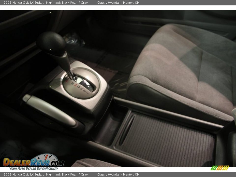 2008 Honda Civic LX Sedan Nighthawk Black Pearl / Gray Photo #9