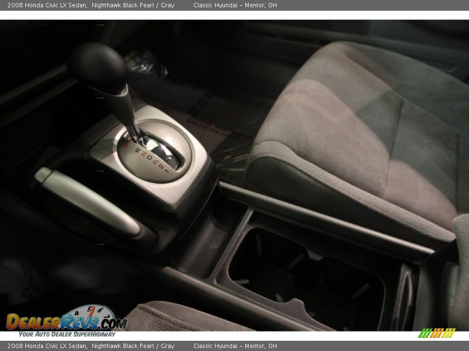 2008 Honda Civic LX Sedan Nighthawk Black Pearl / Gray Photo #10