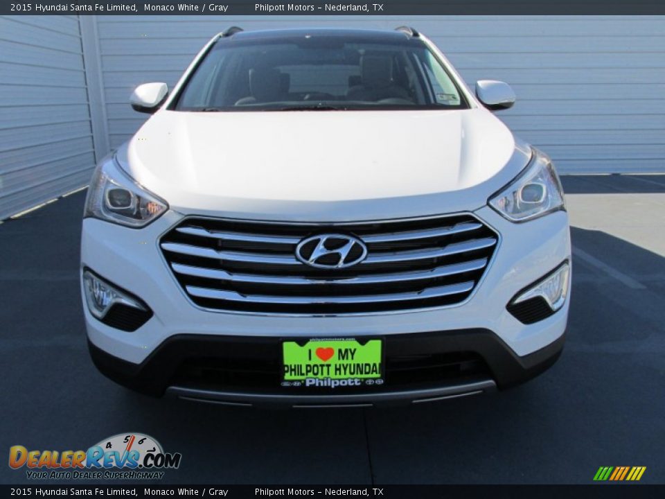 2015 Hyundai Santa Fe Limited Monaco White / Gray Photo #8