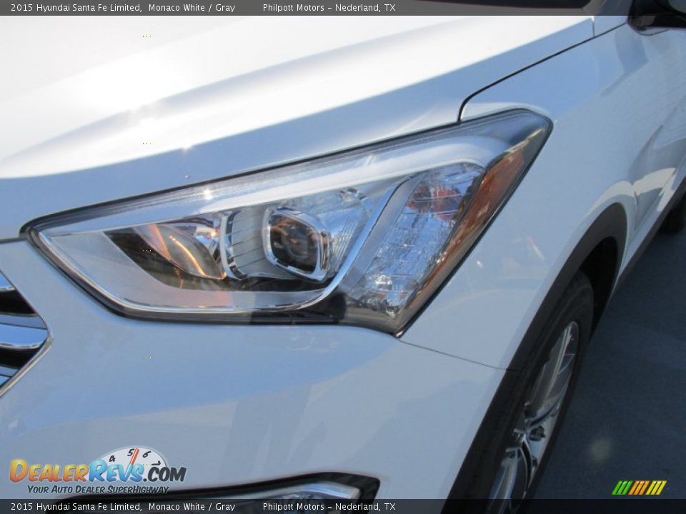 2015 Hyundai Santa Fe Limited Monaco White / Gray Photo #9