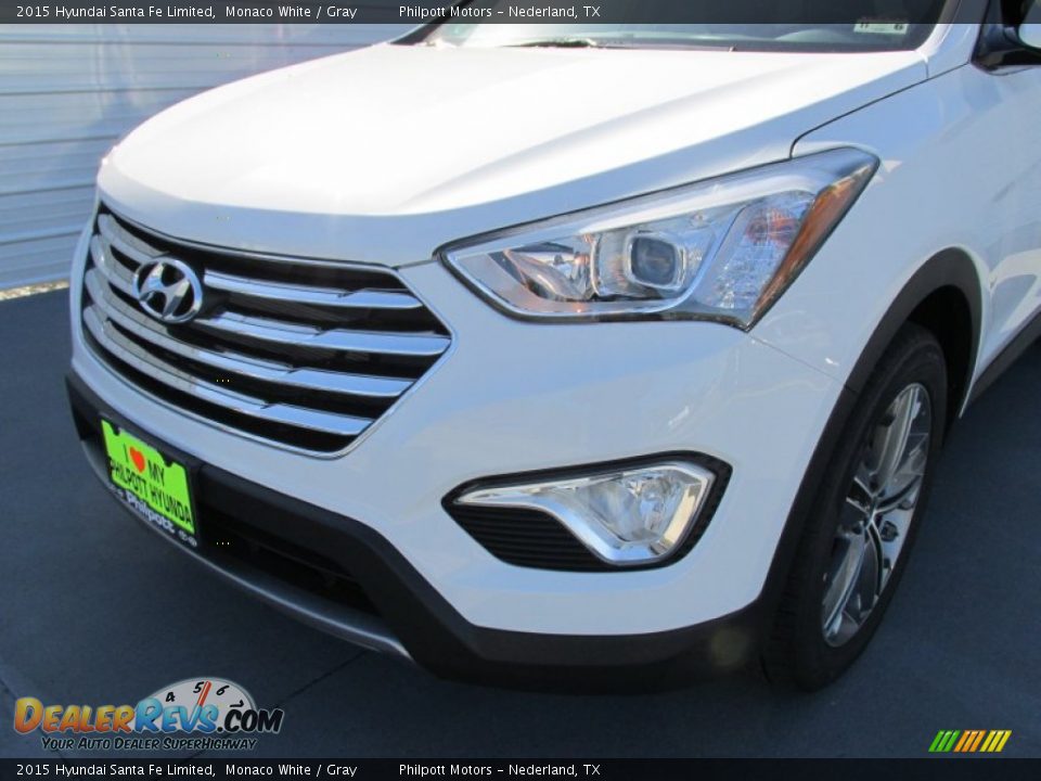 2015 Hyundai Santa Fe Limited Monaco White / Gray Photo #10