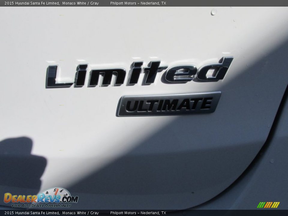 2015 Hyundai Santa Fe Limited Monaco White / Gray Photo #15
