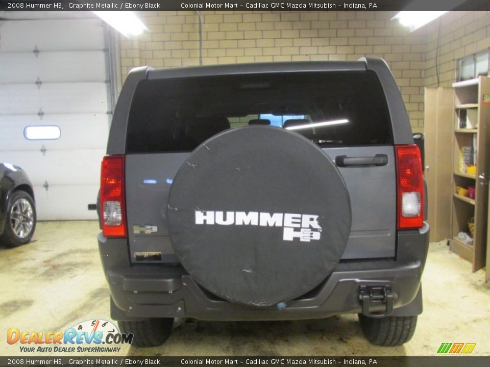 2008 Hummer H3 Graphite Metallic / Ebony Black Photo #4