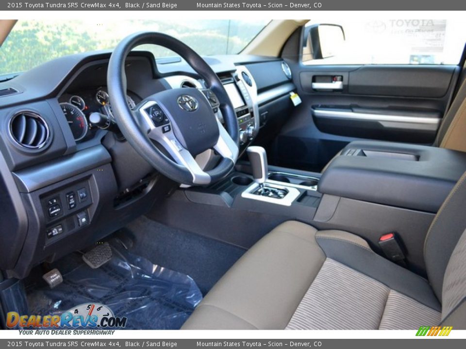 Sand Beige Interior - 2015 Toyota Tundra SR5 CrewMax 4x4 Photo #5
