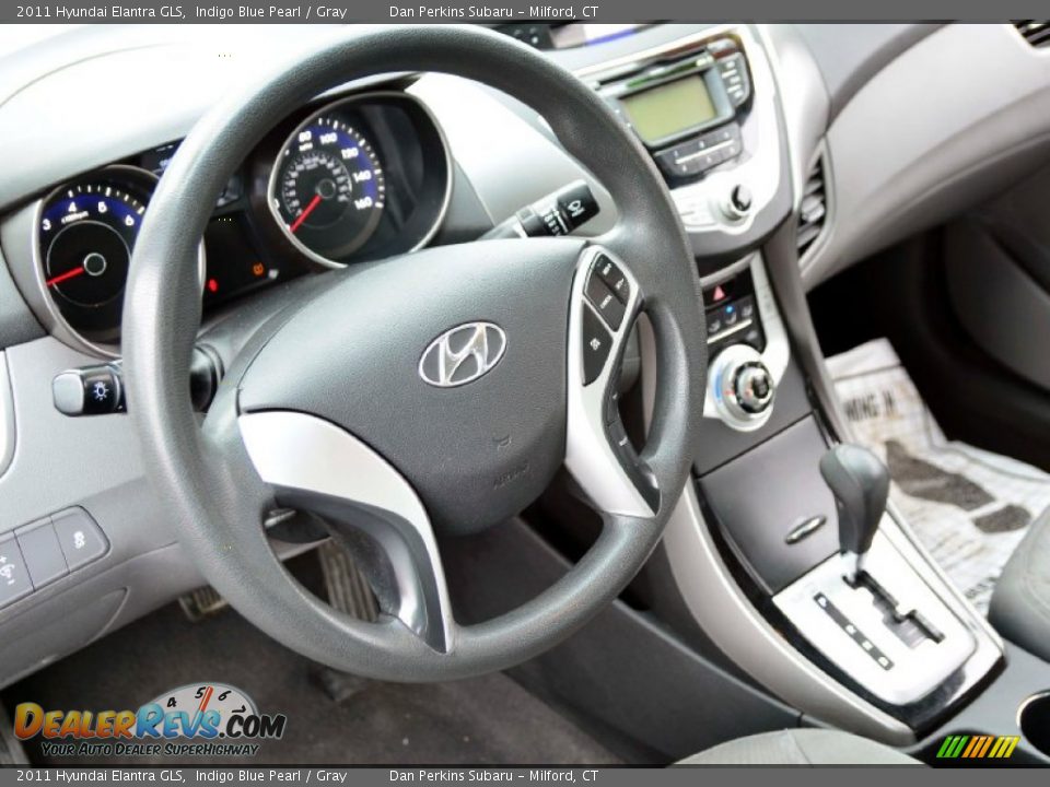 2011 Hyundai Elantra GLS Indigo Blue Pearl / Gray Photo #5