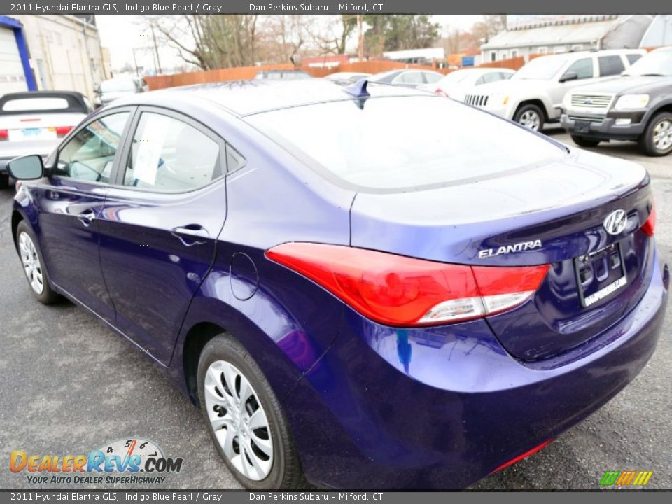 2011 Hyundai Elantra GLS Indigo Blue Pearl / Gray Photo #10