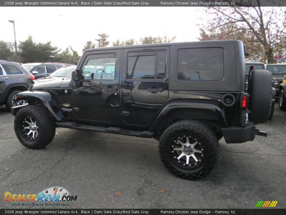 2008 Jeep Wrangler Unlimited Sahara 4x4 Black / Dark Slate Gray/Med Slate Gray Photo #9