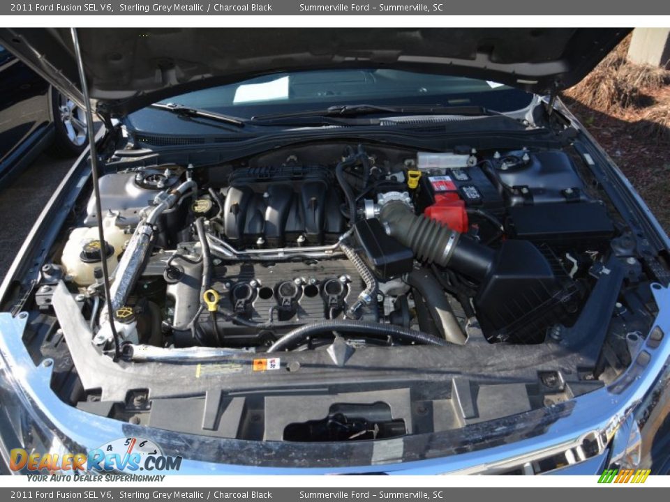 2011 Ford Fusion SEL V6 Sterling Grey Metallic / Charcoal Black Photo #22
