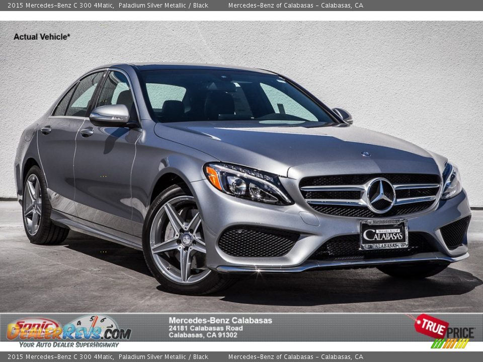 2015 Mercedes-Benz C 300 4Matic Paladium Silver Metallic / Black Photo #1
