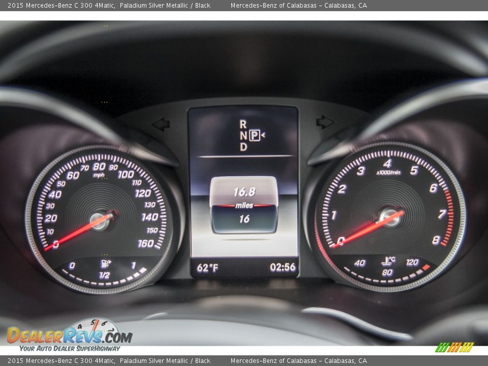2015 Mercedes-Benz C 300 4Matic Paladium Silver Metallic / Black Photo #6