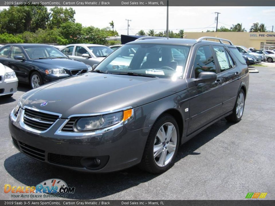 2009 Saab 9-5 Aero SportCombi Carbon Gray Metallic / Black Photo #1