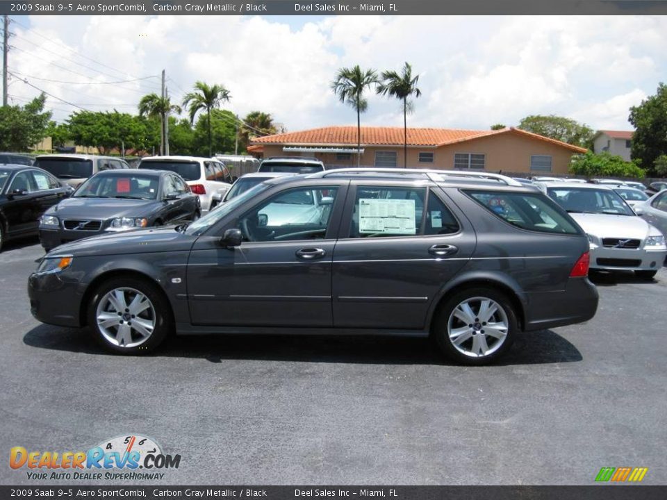 2009 Saab 9-5 Aero SportCombi Carbon Gray Metallic / Black Photo #2