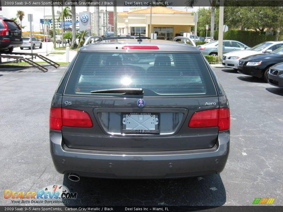 2009 Saab 9-5 Aero SportCombi Carbon Gray Metallic / Black Photo #4