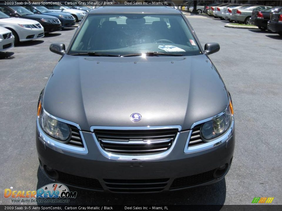 2009 Saab 9-5 Aero SportCombi Carbon Gray Metallic / Black Photo #8
