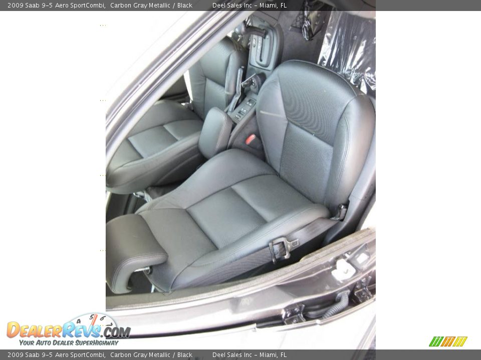 2009 Saab 9-5 Aero SportCombi Carbon Gray Metallic / Black Photo #10