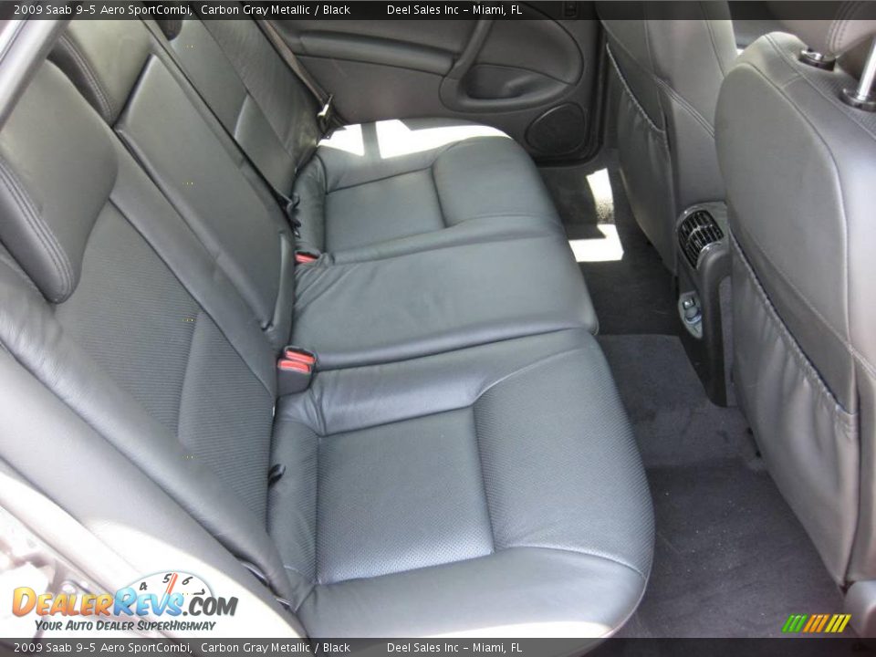 2009 Saab 9-5 Aero SportCombi Carbon Gray Metallic / Black Photo #11