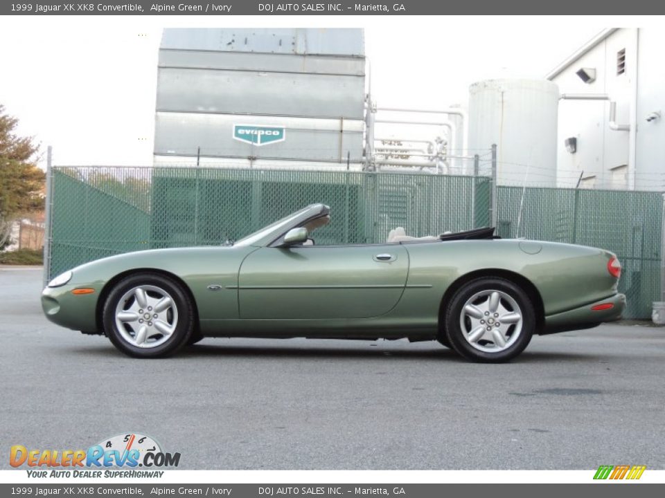 Alpine Green 1999 Jaguar XK XK8 Convertible Photo #27