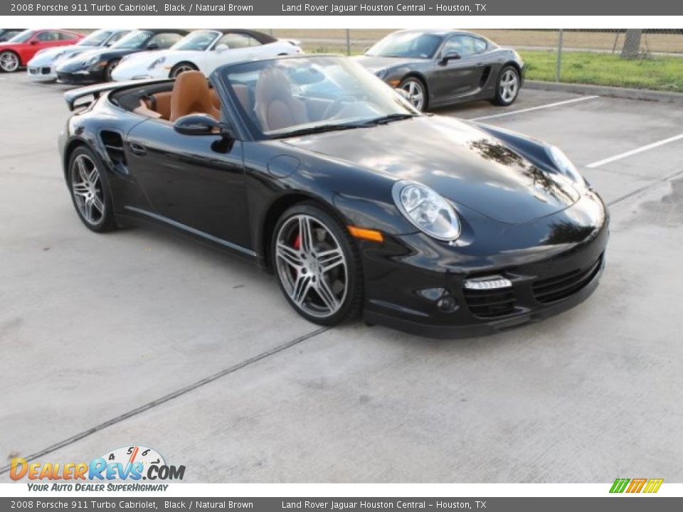 2008 Porsche 911 Turbo Cabriolet Black / Natural Brown Photo #1