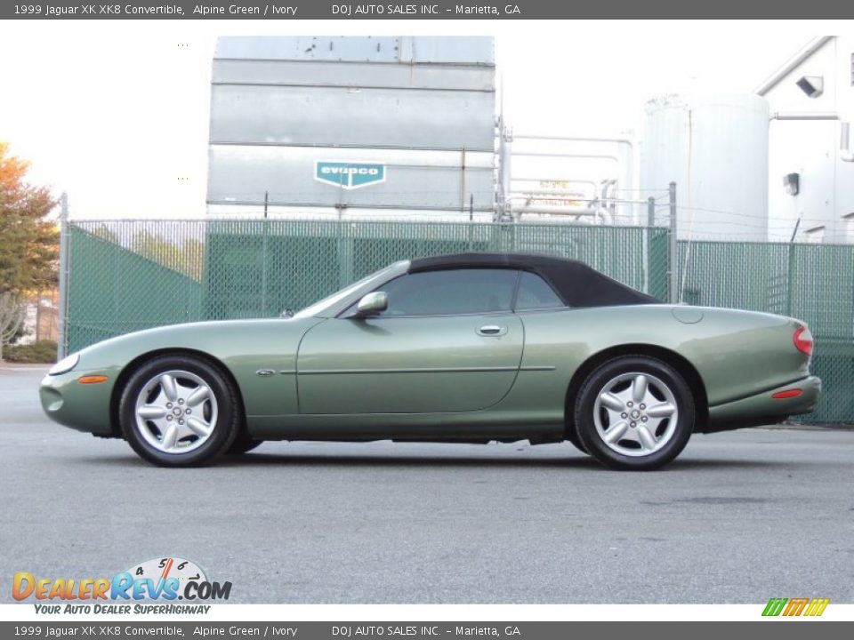 1999 Jaguar XK XK8 Convertible Alpine Green / Ivory Photo #29