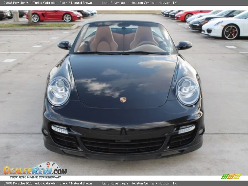 2008 Porsche 911 Turbo Cabriolet Black / Natural Brown Photo #3