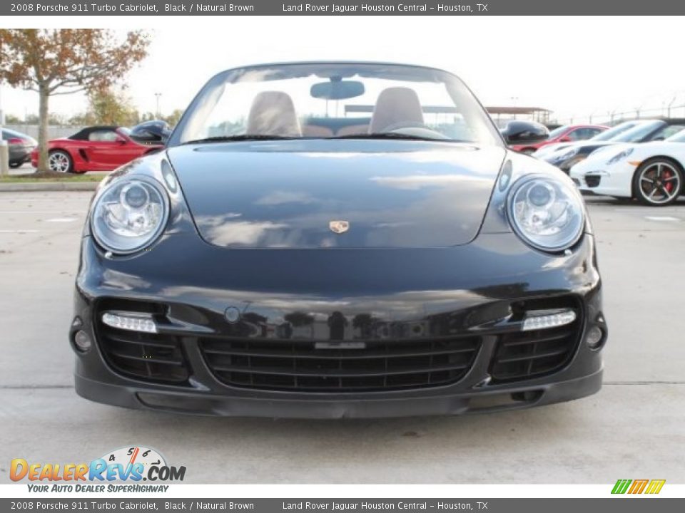 2008 Porsche 911 Turbo Cabriolet Black / Natural Brown Photo #4