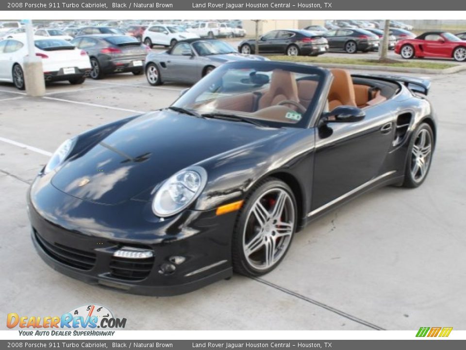 2008 Porsche 911 Turbo Cabriolet Black / Natural Brown Photo #5