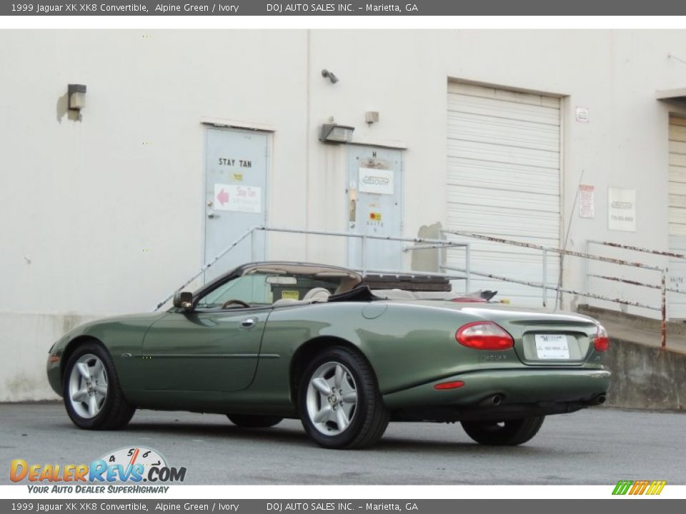 1999 Jaguar XK XK8 Convertible Alpine Green / Ivory Photo #32