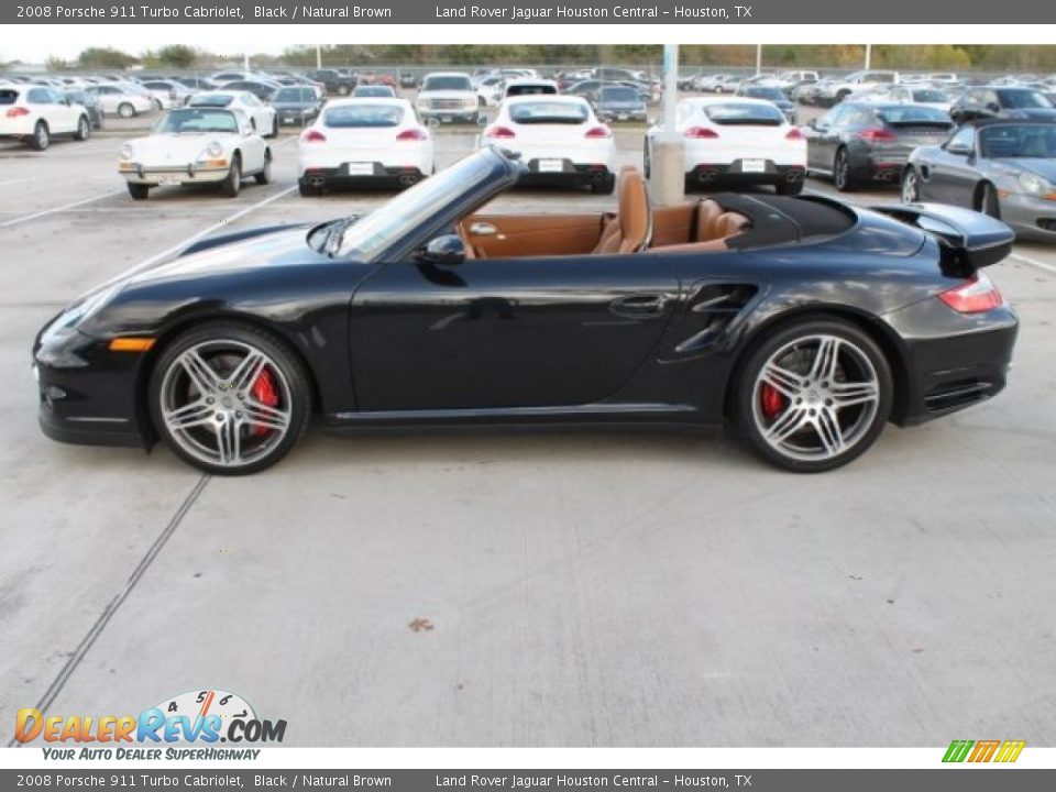 2008 Porsche 911 Turbo Cabriolet Black / Natural Brown Photo #6
