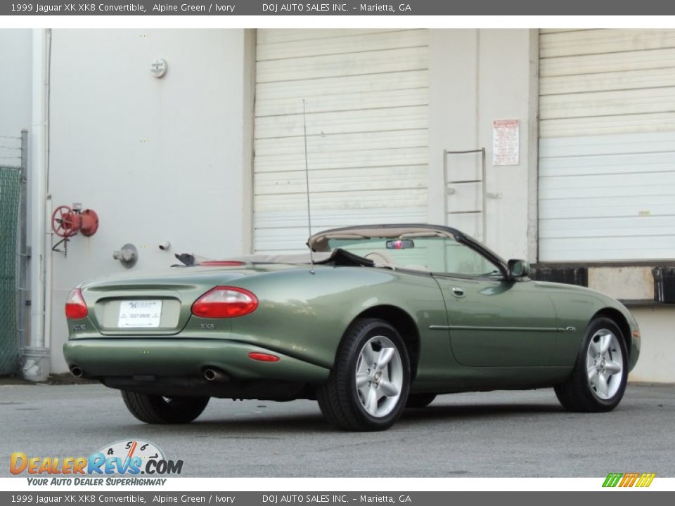 1999 Jaguar XK XK8 Convertible Alpine Green / Ivory Photo #33