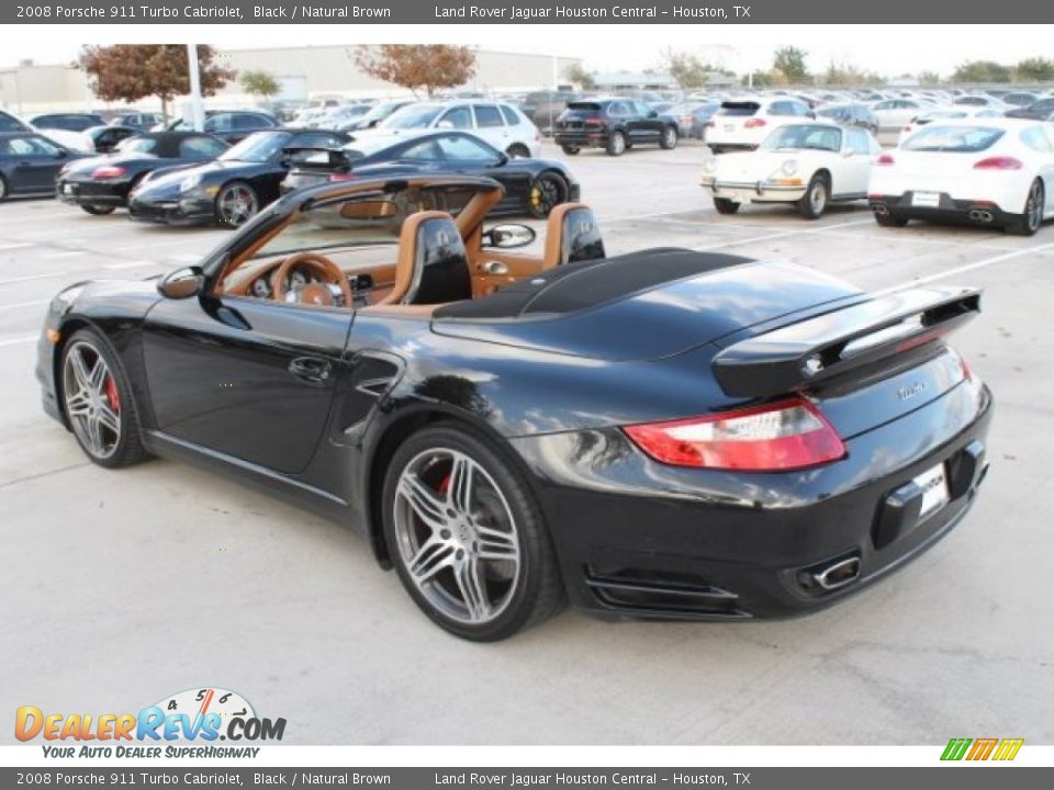 2008 Porsche 911 Turbo Cabriolet Black / Natural Brown Photo #7