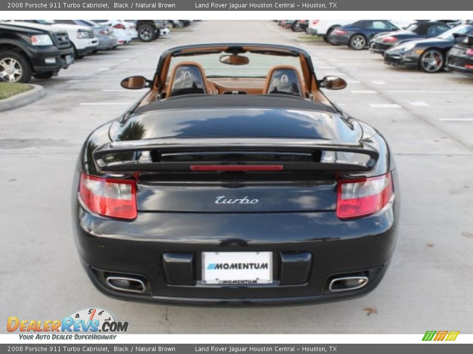 2008 Porsche 911 Turbo Cabriolet Black / Natural Brown Photo #8