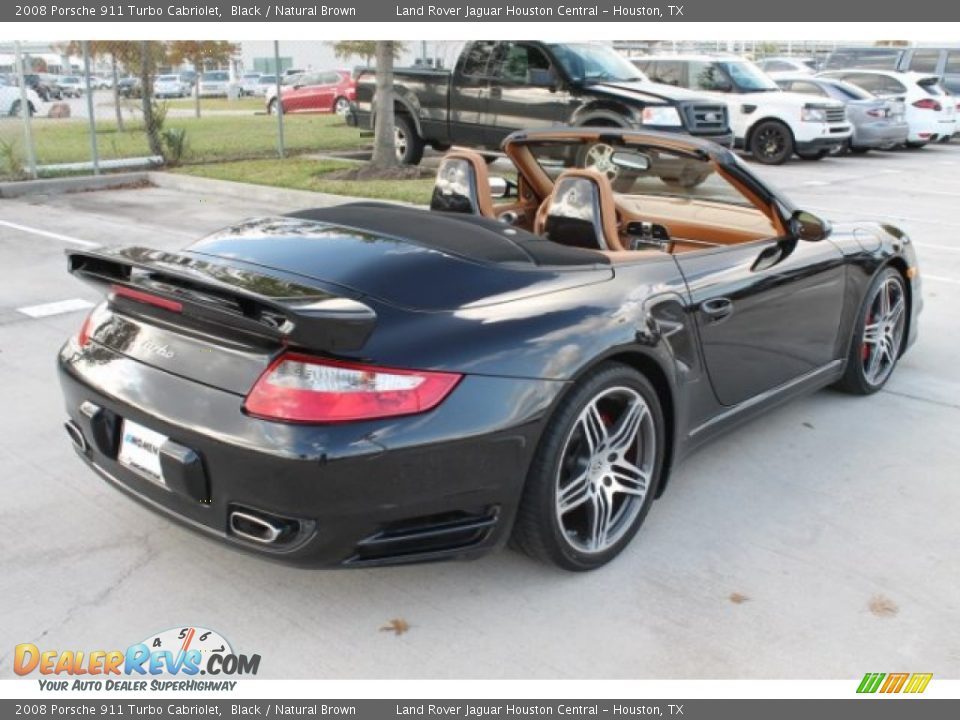 2008 Porsche 911 Turbo Cabriolet Black / Natural Brown Photo #9