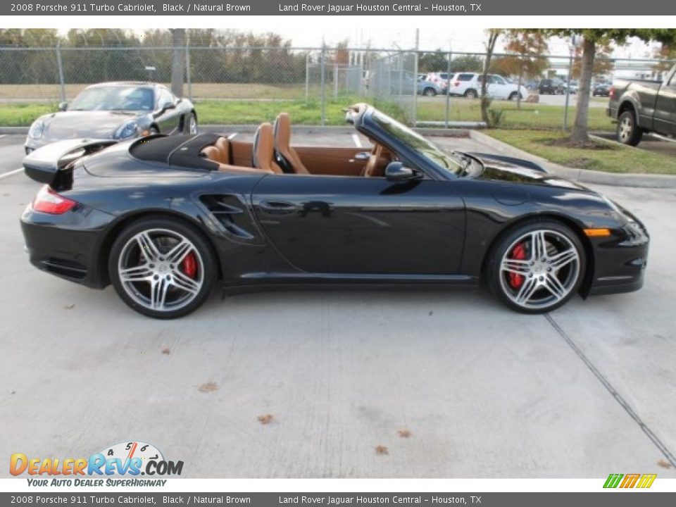 2008 Porsche 911 Turbo Cabriolet Black / Natural Brown Photo #10