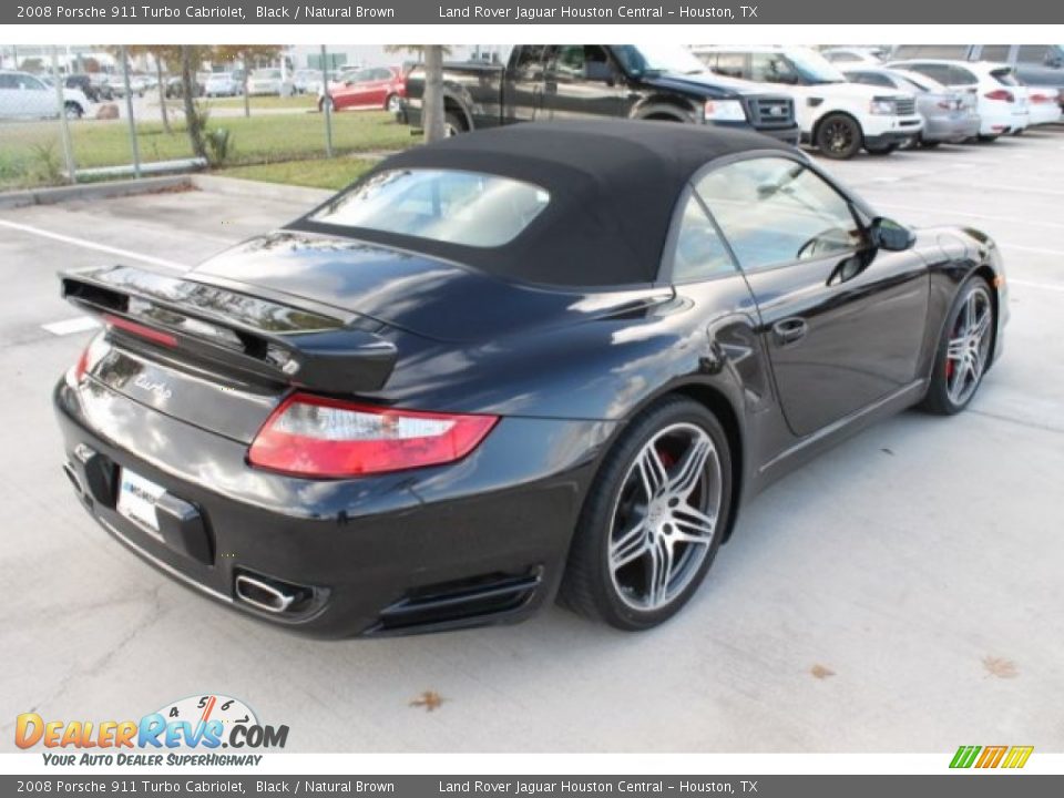 2008 Porsche 911 Turbo Cabriolet Black / Natural Brown Photo #13