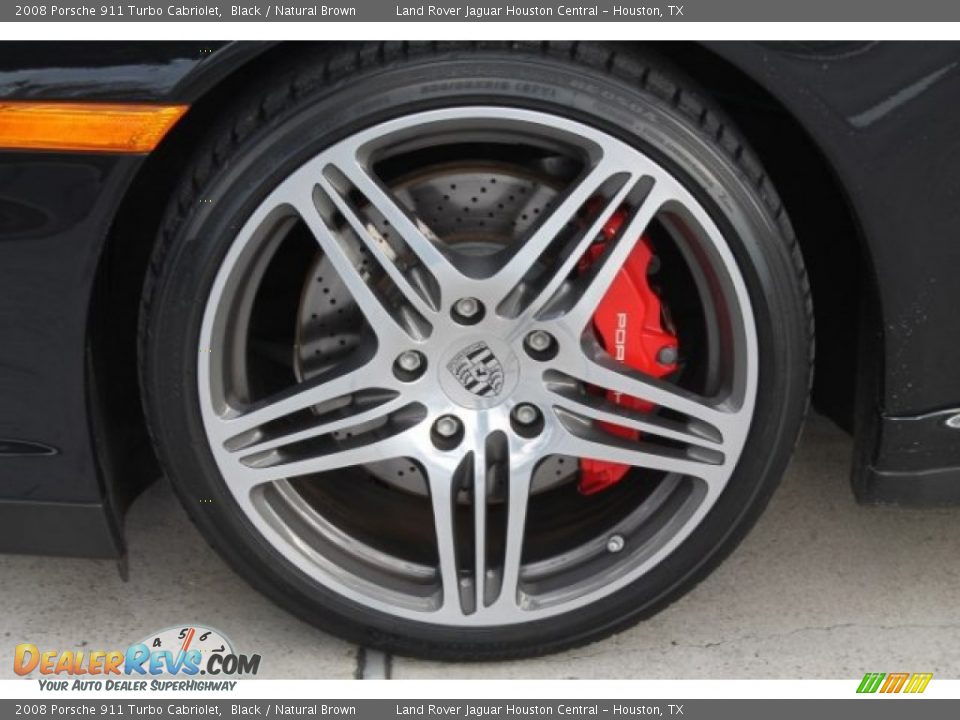 2008 Porsche 911 Turbo Cabriolet Black / Natural Brown Photo #16