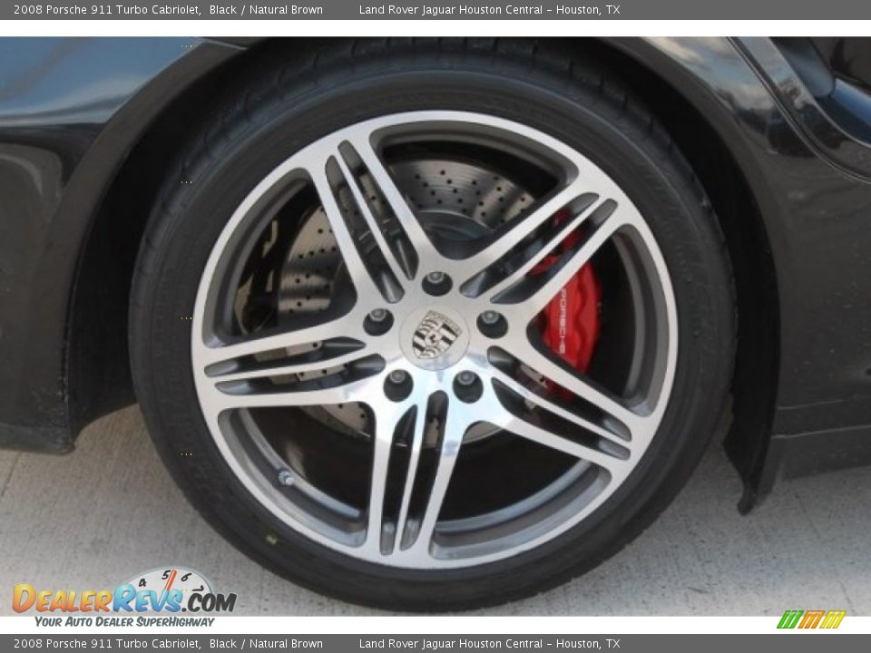 2008 Porsche 911 Turbo Cabriolet Black / Natural Brown Photo #18