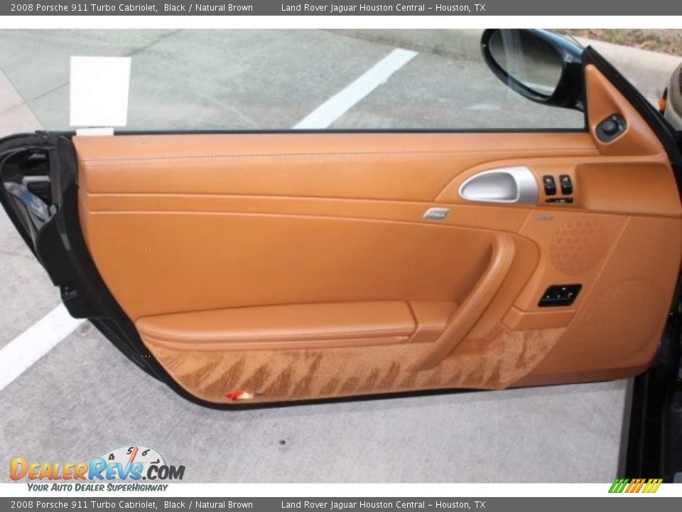 2008 Porsche 911 Turbo Cabriolet Black / Natural Brown Photo #19