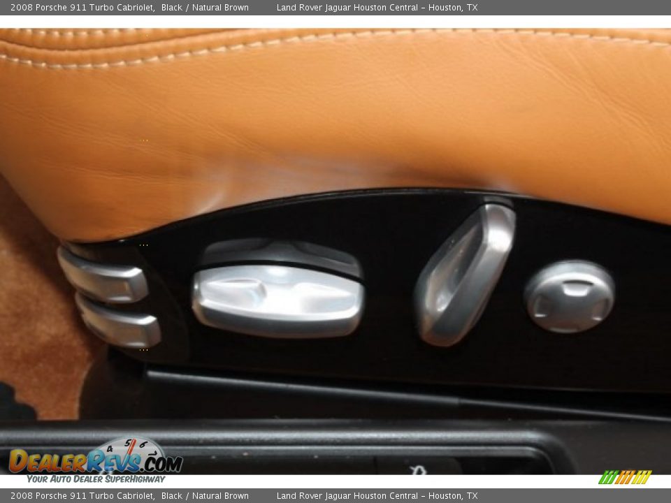 2008 Porsche 911 Turbo Cabriolet Black / Natural Brown Photo #24