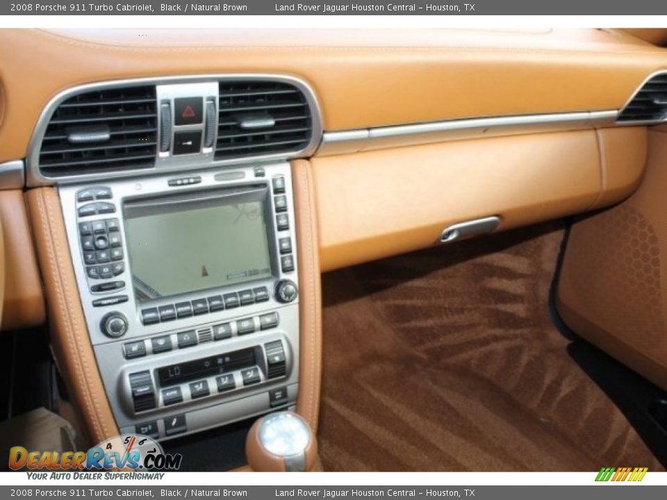 2008 Porsche 911 Turbo Cabriolet Black / Natural Brown Photo #25