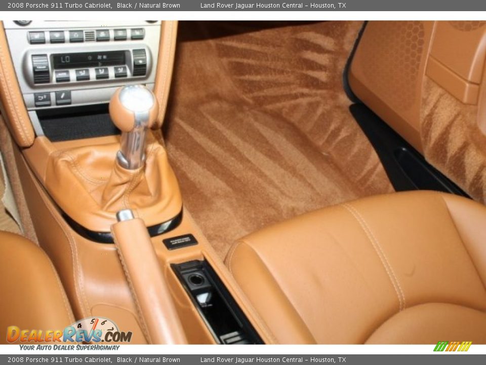 2008 Porsche 911 Turbo Cabriolet Black / Natural Brown Photo #26