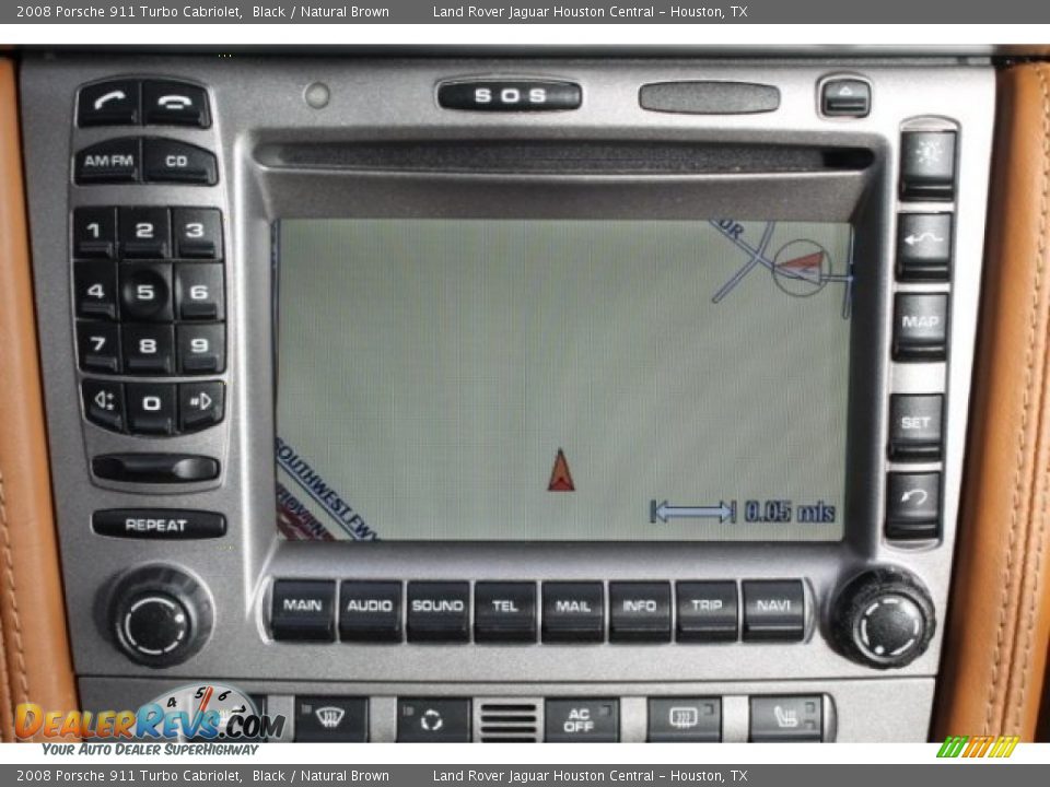 2008 Porsche 911 Turbo Cabriolet Black / Natural Brown Photo #28