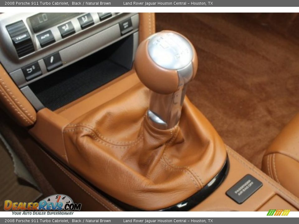 2008 Porsche 911 Turbo Cabriolet Black / Natural Brown Photo #30